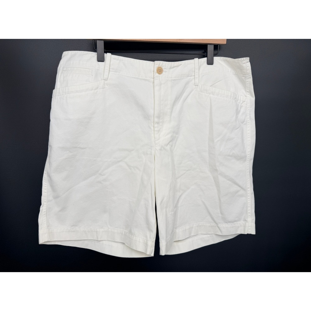 Lauren Ralph Lauren Chino Shorts Womens 18 White Excellent Nautical Anchor Twill
